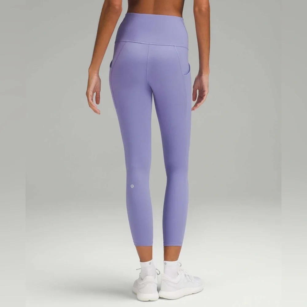 lululemon wunder under train high rise leggings with pockets 25” dark lavender
